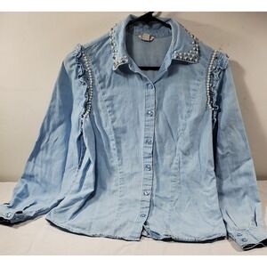 CATO KIDS  Shirt Long Sleeve Denim Size Extra Small